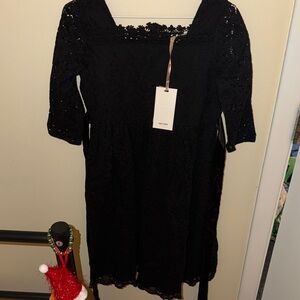 Grace Karin Black Lace Kids Dress
